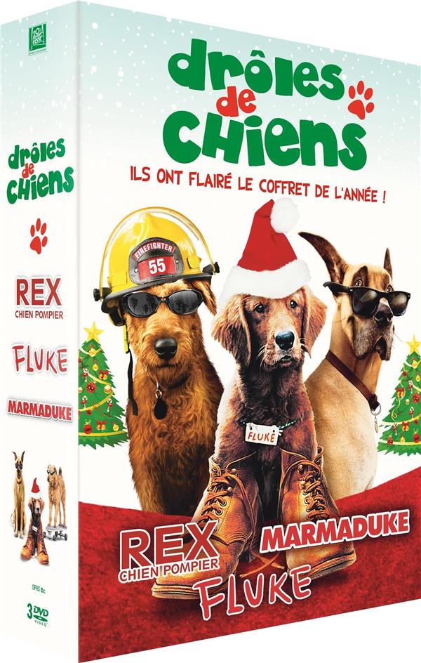 Coffret Drôles De Chiens 3 Films : Rex Chien Pompier : Fluke Marmaduke [DVD] - flash vidéo