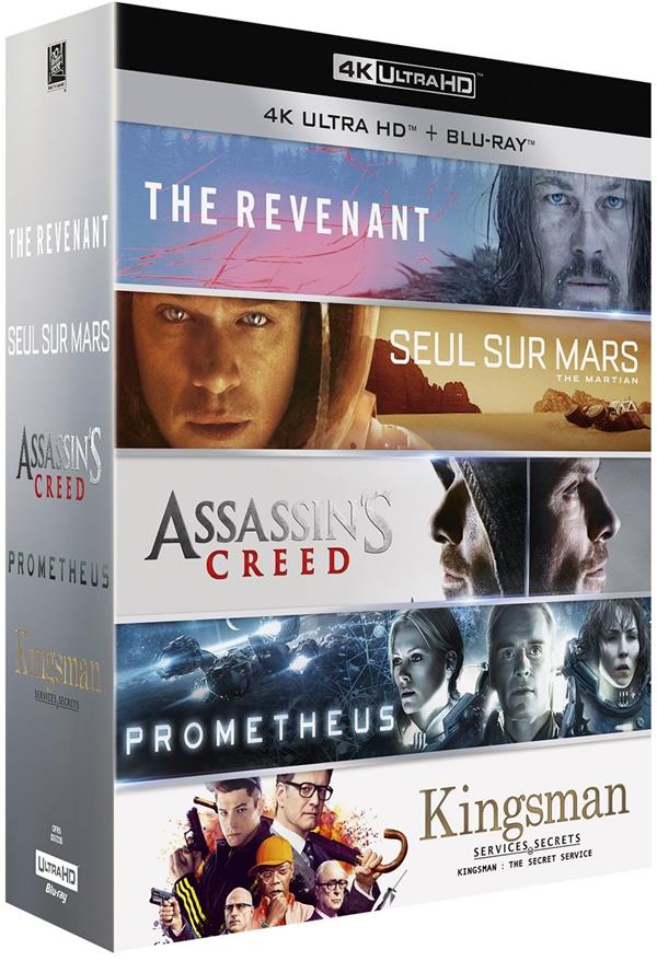 Meilleur de la 4K : The Revenant + Seul sur Mars + Assassin's Creed + Prometheus + Kingsman : Services secrets [4K Ultra HD] - flash vidéo