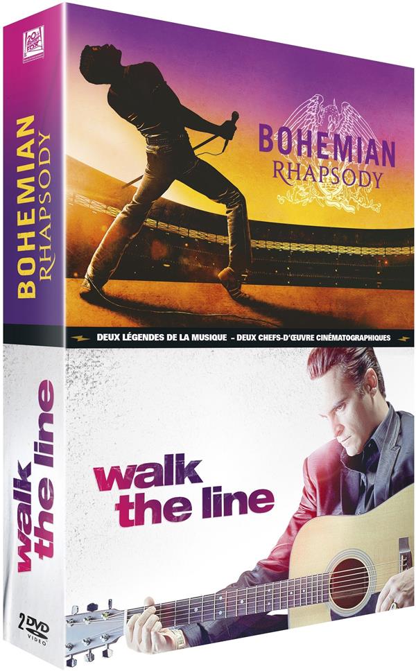 Coffret Biopic 2 Films : Bohemian Rhapsody Walk The Line [DVD] - flash vidéo