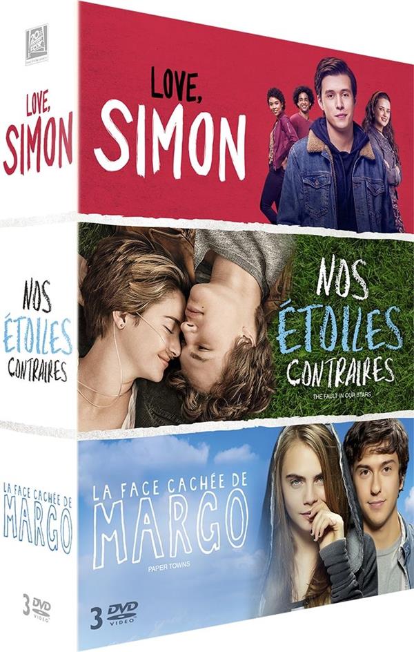 Coffret 3 Films : Love Simon La Face Cachée De Margo Nos étoiles Contraires [DVD] - flash vidéo