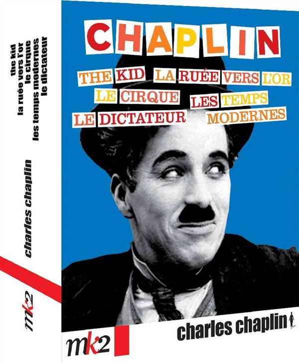 Chaplin en famille - Le dictateur + Les temps modernes + La ruée vers l'or + Le cirque + The Kid [Blu-ray] - flash vidéo