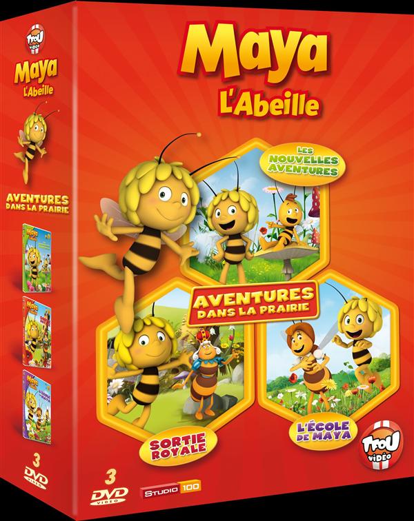 Coffret Maya L'abeille Aventures Dans La Prairie: Les Nouvelles Aventures Sortie Royale L'école De Maya [DVD] - flash vidéo