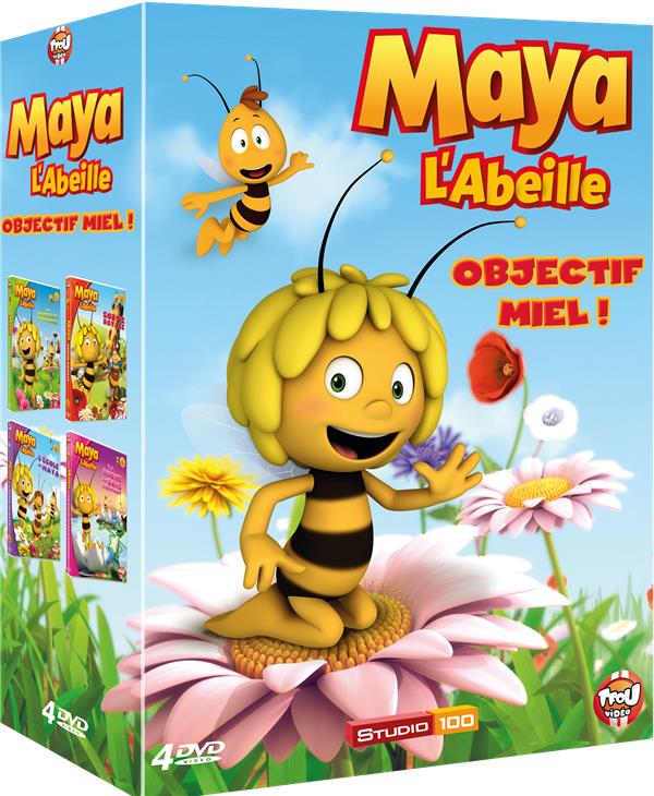 Coffret Maya L'abeille - Objectif Miel, Vol.1 à 4 : Les Nouvelles Aventures Sortie Royale L' école De Maya [DVD] - flash vidéo