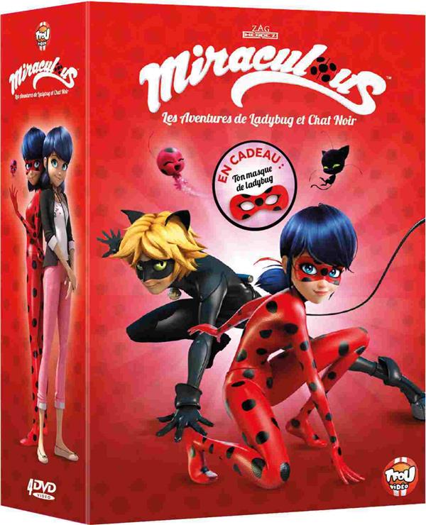 Coffret Miraculous, Les Aventures De Ladybug Et Chat Noir 4 Films [DVD] - flash vidéo