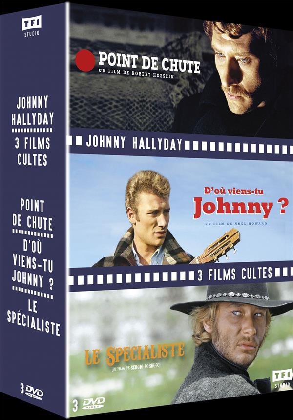 Coffret Johnny Hallyday 3 Films : D'où Viens-tu Johnny ? Point De Chute : Le Spécialiste [DVD] - flash vidéo