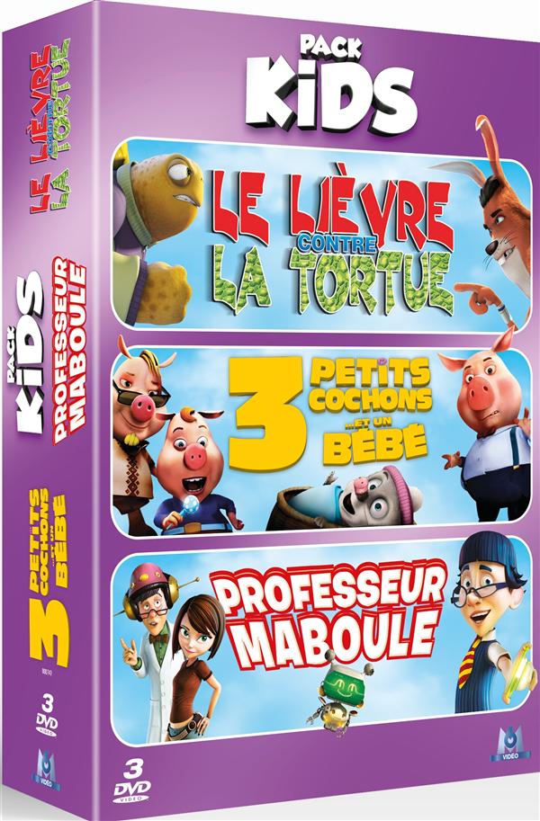 Coffrets Kids : Le Lièvre Contre La Tortue 3 Petitd Cochons... Et Un Bébé Professeur Maboule [DVD] - flash vidéo