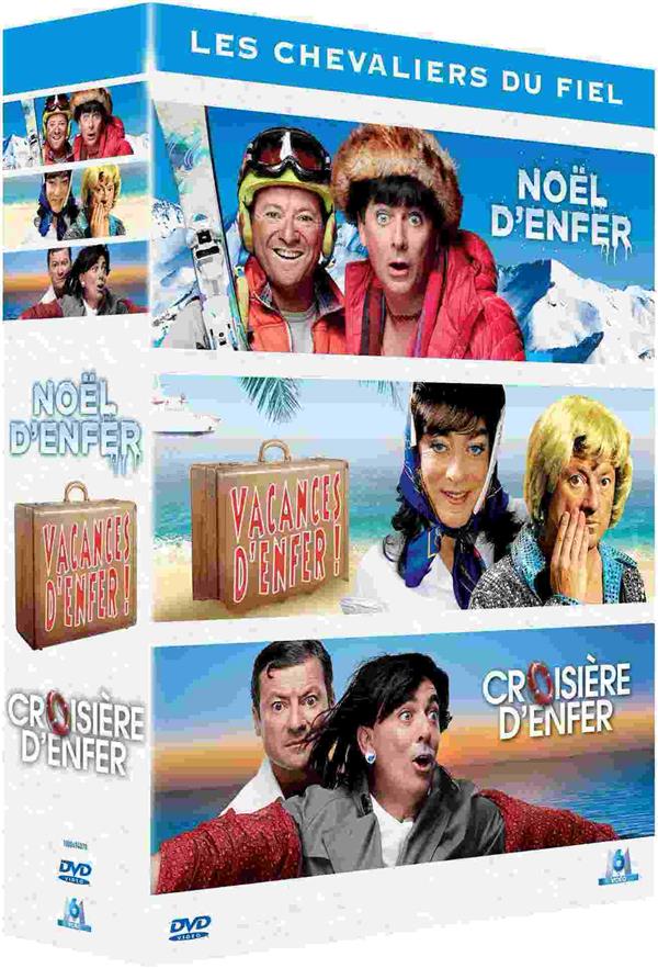 Coffret Les Chevaliers Du Fiel 3 Spectacles : Noël D'enfer Vacances D'enfer ! Croisière D'enfer [DVD] - flash vidéo