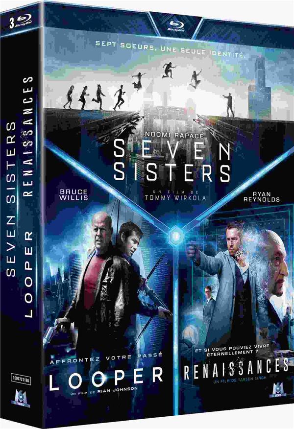 Coffret Science Fiction : Seven Sisters + Looper + Renaissances [Blu-ray] - flash vidéo