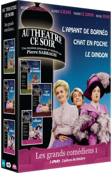 Coffret Les Grands Comediens, Vol.. 1 : Chat En Poche Le Dindon L'amant De Borneo [DVD] - flash vidéo