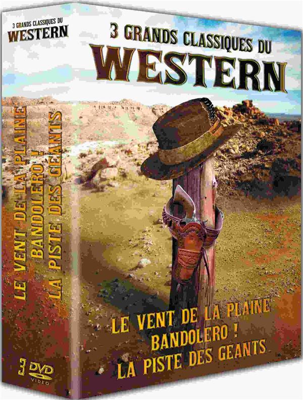 Coffret Grands Classiques Du Western : Le Vent De La Plaine Bandolero! La Piste Des Géants [DVD] - flash vidéo