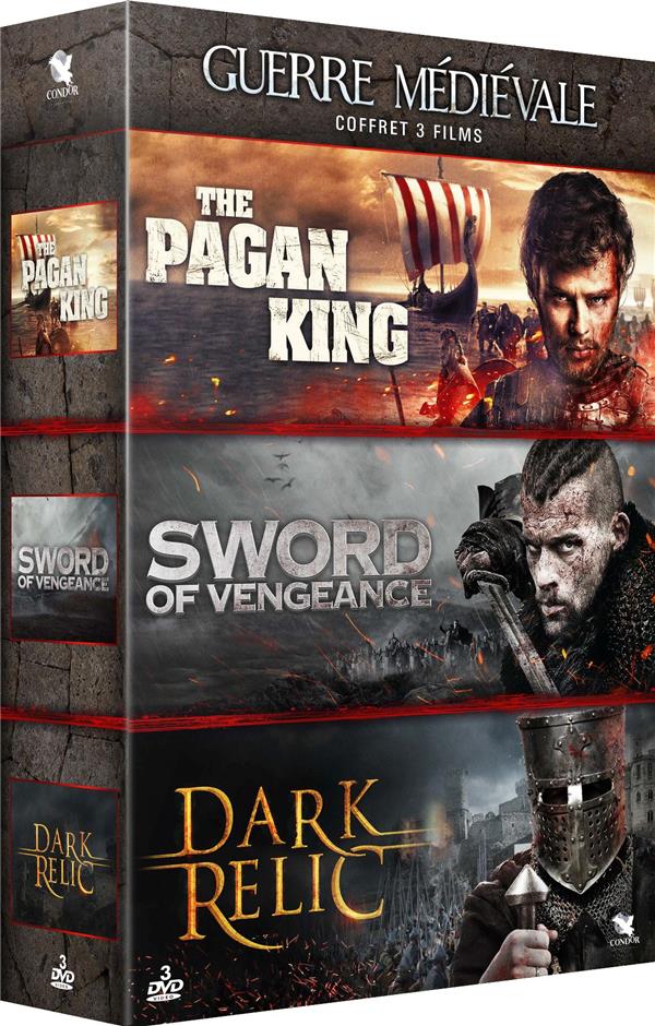 Coffret Guerre Mediévale 3 Films : The Pagan King Sword Of Vengeance Dark Relic [DVD] - flash vidéo