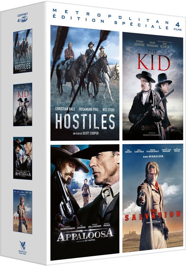 Westerns - Coffret 4 Films : The Kid + Hostiles + Appaloosa + Salvation [DVD] - flash vidéo
