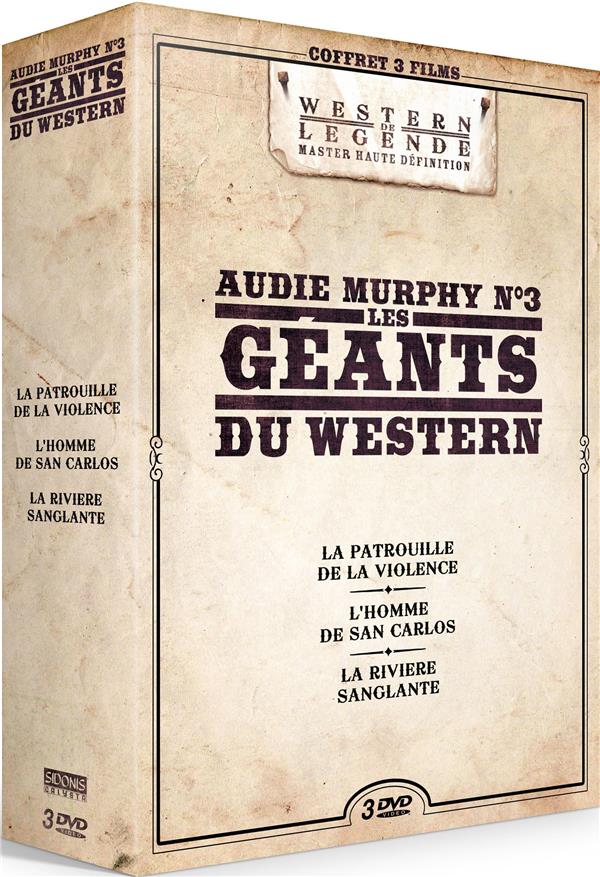 Coffret Audie Murphy, vol. 3, 3 films : la patrouille de la violence ; l'homme de San Carlos ; la rivière sanglante [DVD] - flash vidéo