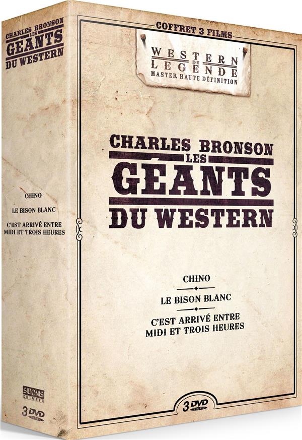 Coffret Charles Bronson 3 Films : Chino C'est Arrivé Entre Midi Et Trois Heures Le Bison Blanc [DVD] - flash vidéo
