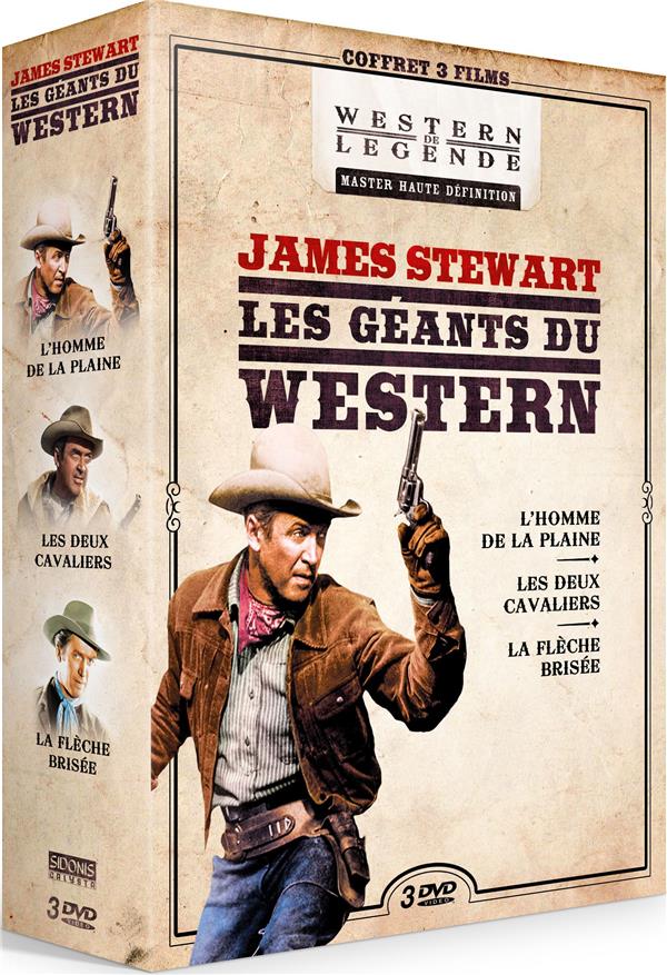 Coffret James Stewart 3 Films : L'homme De La Plaine Les Deux Cavaliers La Flêche Brisée [DVD] - flash vidéo