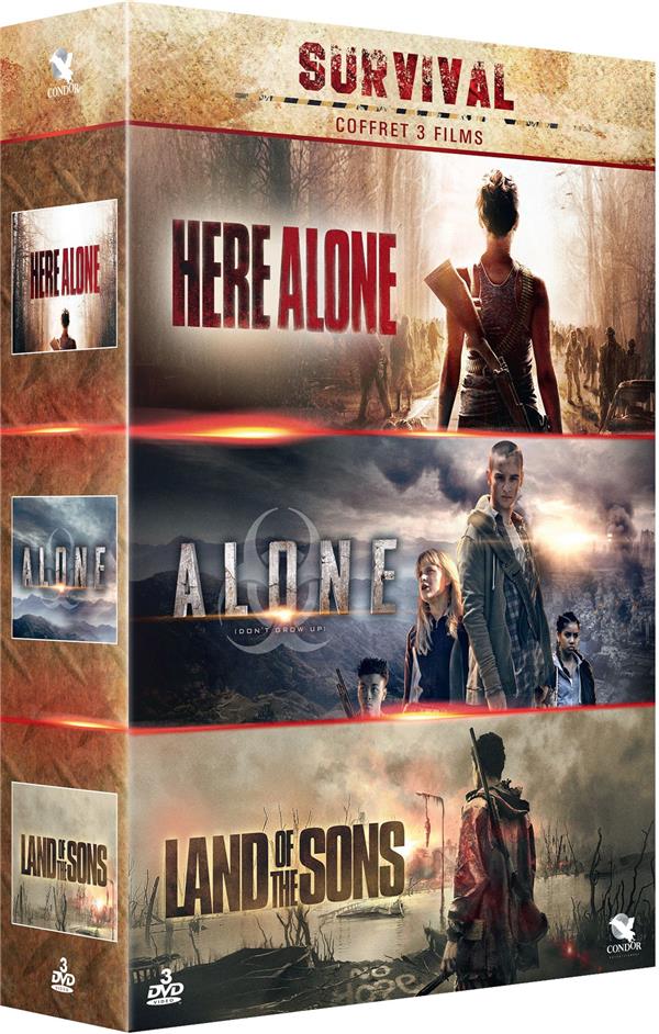 Coffret Survival - 3 films : Here Alone + Alone + Land of the Sons [DVD] - flash vidéo