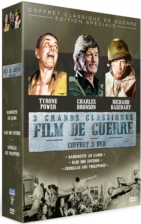 Coffret film de guerre : Baïonnette au canon + Raid sur Entebbe + Guérillas aux Philippines [DVD] - flash vidéo