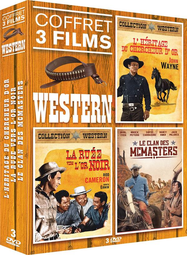 Western n° 1 - Coffret 3 films :  L'héritage du chercheur d'or + La ruée vers l'or noir + Le clan des McMasters [DVD]