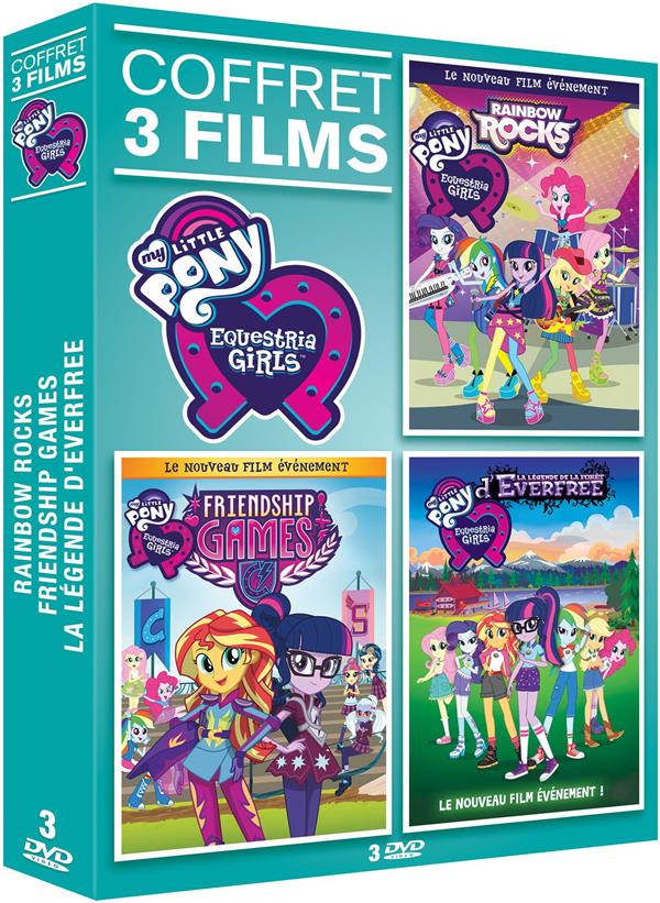 Equestria Girls 2 : Rainbow Rocks + Equestria Girls 3 : Friendship Games + Equestria Girls 4 : La légende d'Everfree [DVD]