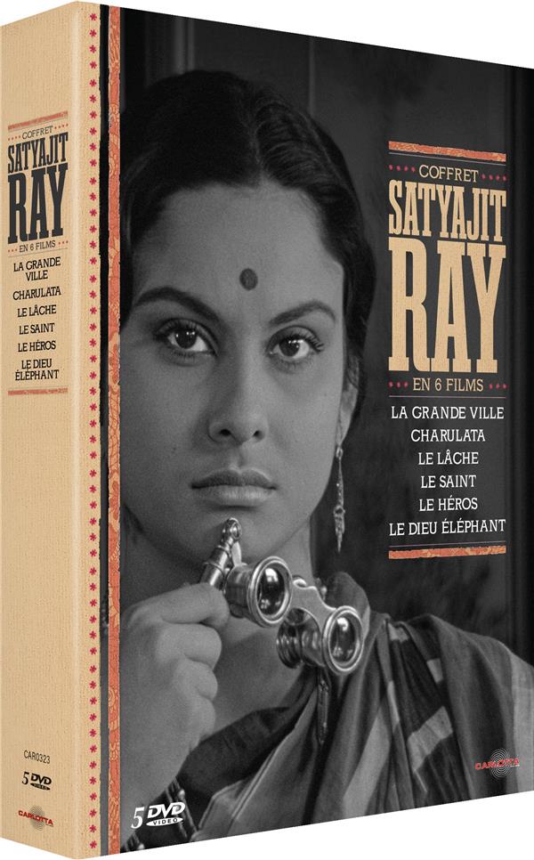 Coffret Satyajit Ray en 6 films - La Grande ville + Charulata + Le Saint + Le Lâche + Le Héros + Le Dieu éléphant [DVD] - flash vidéo
