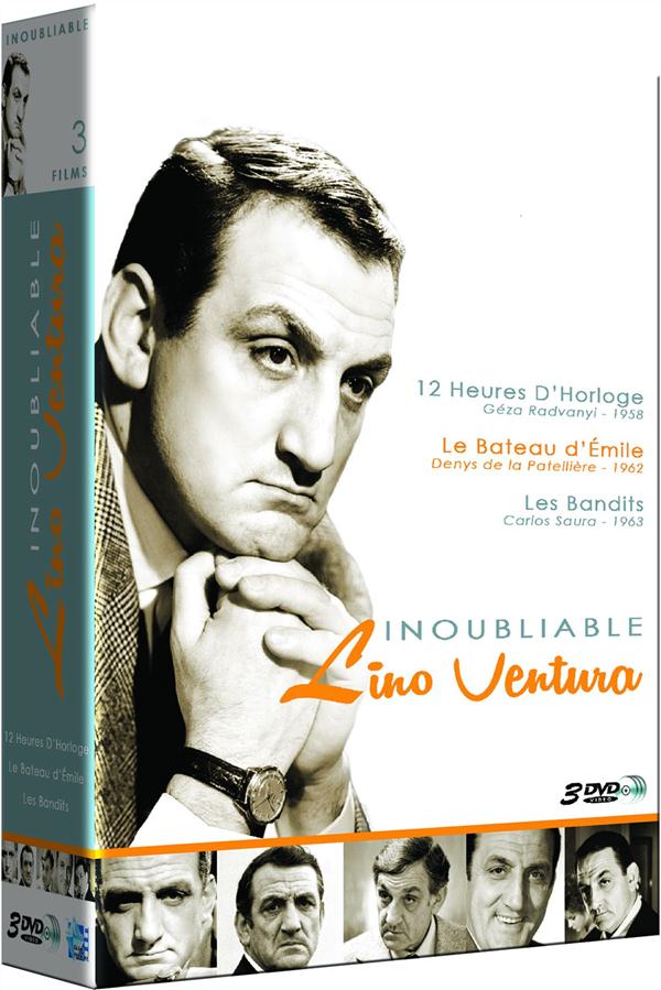 Coffret Inoubliable Lino Ventura : 12 Heures D'horloge Le Bateau D'Emile Les Bandits [DVD] - flash vidéo