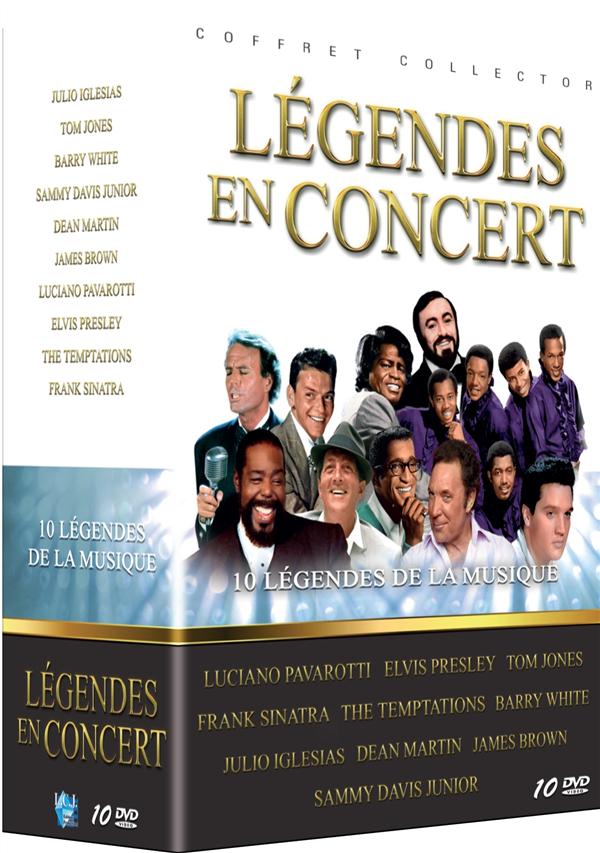 Légendes en concert : Luciano Pavarotti + Elvis Presley + Tom Jones + Frank Sinatra + The Temptations + Barry White + Julio Iglesias + Dean Martin + James Brown + Sammy Davis Jr. [DVD] - flash vidéo