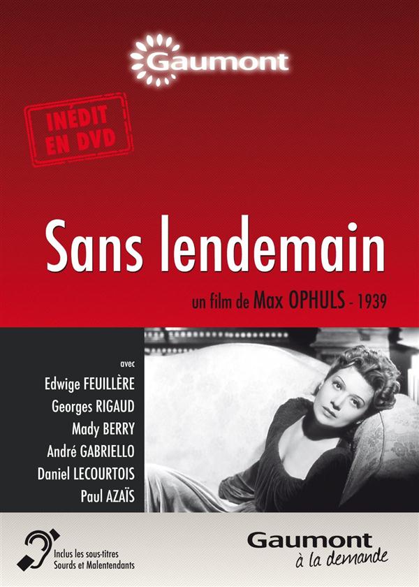 Sans lendemain [DVD] - flash vidéo