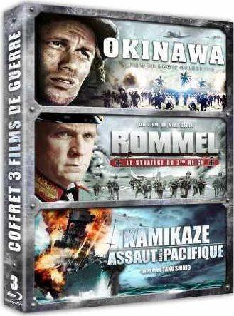 Coffret 3 films de guerre - Okinawa + Rommel, le stratège du 3ème Reich + Kamikaze - assaut dans le Pacifique [Blu-ray] - flash vidéo