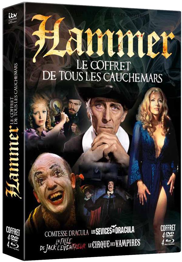 Hammer : Le coffret de tous les cauchemars : Comtesse Dracula + Les sévices de Dracula + La fille de Jack l'éventreur + Le cirque des vampires [Blu-ray]