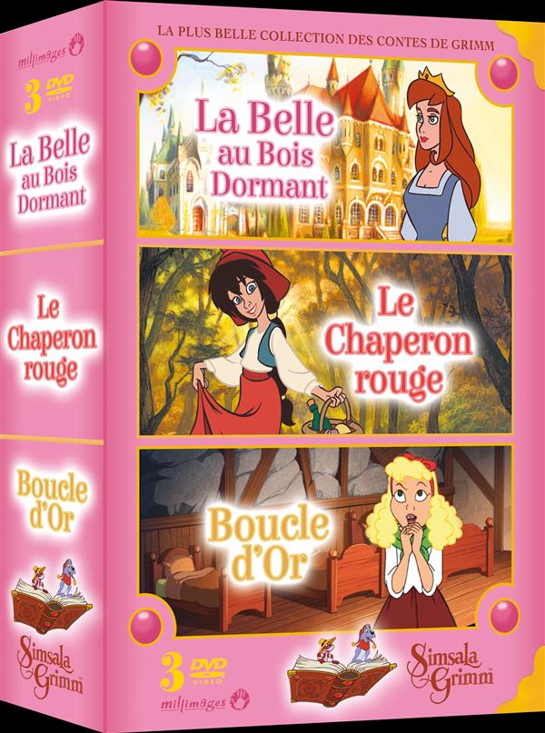 Simsala Grimm - Coffret Fille : La Belle au Bois Dormant + Le Chaperon Rouge + Boucle d'Or [DVD] - flash vidéo