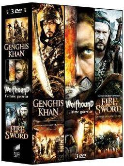 Coffret 3 Films épiques, Vol. 2 : Gengis Khan Wolfhound Fire And Sword [DVD] - flash vidéo