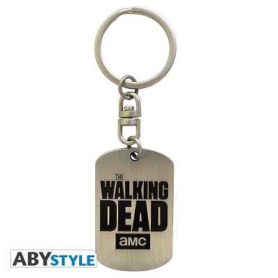 Walking Dead - Dog Tag Logo Metal Keychain - flash vidéo