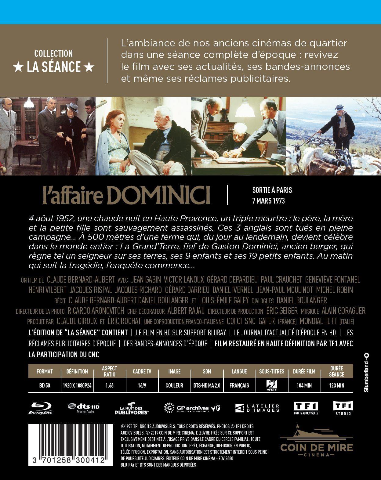 L'AFFAIRE DOMINICI [Blu-ray] - flash vidéo