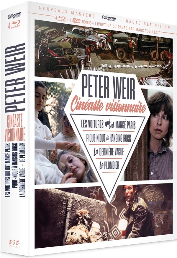 Peter Weir cinéaste visionnaire : Les voitures qui ont mangé Paris + Pique-nique à Hanging Rock + La Dernière vague + Le Plombier [Blu-ray] - flash vidéo
