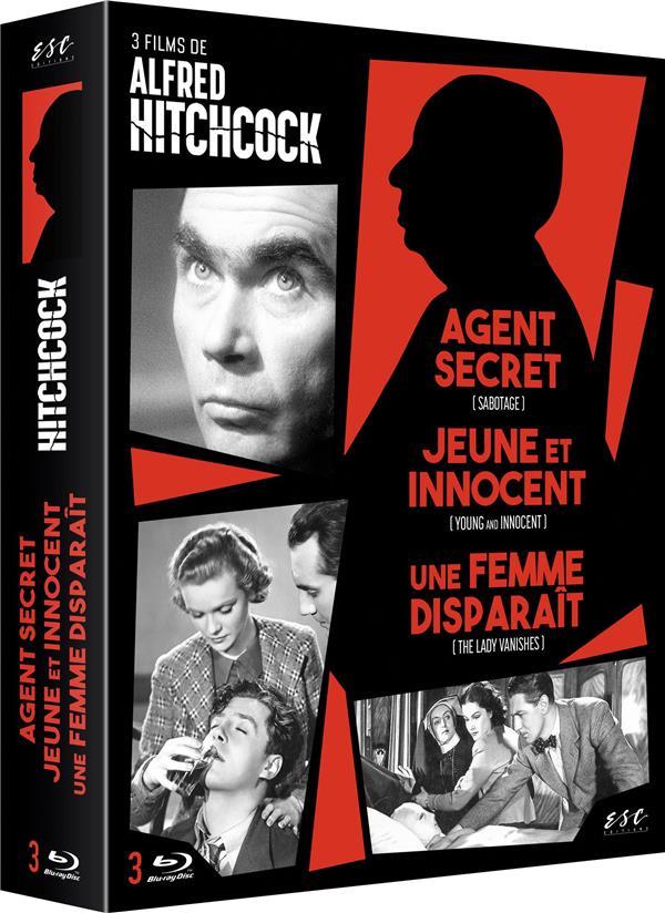 3 films de Alfred Hitchcock : Agent Secret + Jeune et innocent + Une femme disparaît [Blu-ray] - flash vidéo