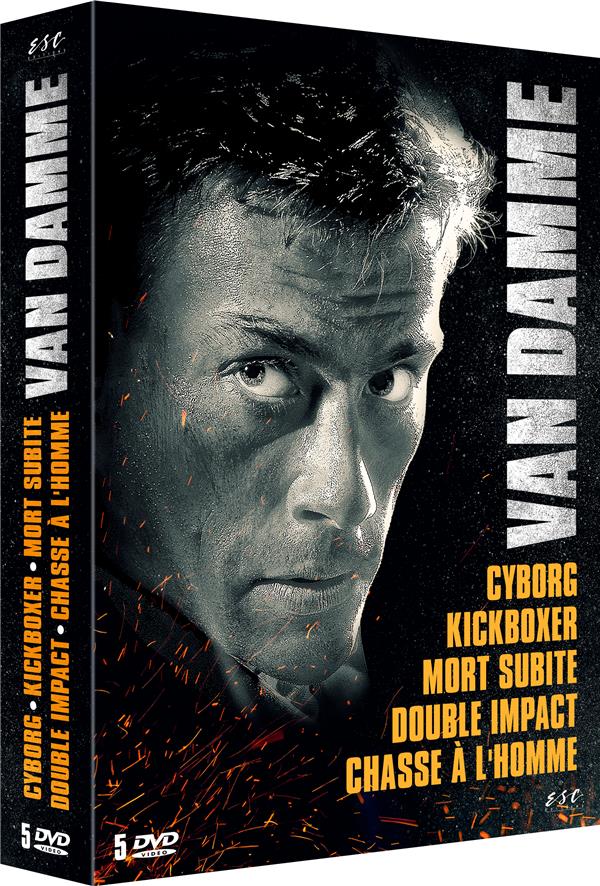 Van Damme : Cyborg + Kickboxer + Mort subite + Double impact + Chasse à l'homme [Blu-ray] - flash vidéo
