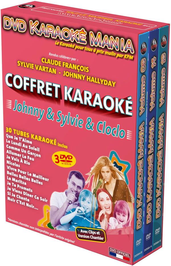 DVD Karaoké Mania - Coffret 3 DVD : Johnny & Sylvie & Cloclo [DVD]