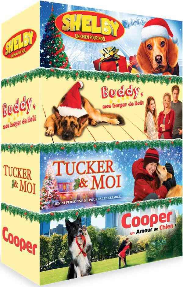 Chien n° 3 - Coffret 4 films : Tucker & moi + Shelby + Buddy, mon berger de Noël + Cooper, un amour de chien ! [DVD]