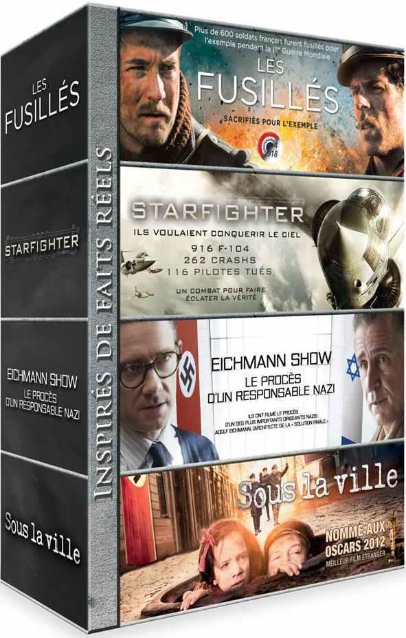 Secrets d'histoire - Coffret 4 films : Les Fusillés + Starfighter + Sous la ville + The Eichmann Show [DVD] - flash vidéo