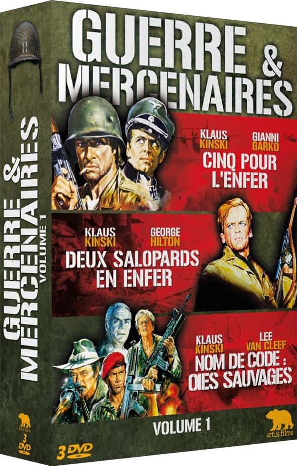 Guerre & mercenaires - Vol. 1 : Cinq pour l'enfer + Deux salopards en enfer + Nom de code : Oies sauvages [DVD] - flash vidéo