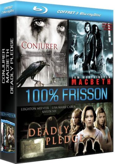 Coffret 100% Frisson : Conjurer + Macbeth + Deadly Pledge [Blu-ray] - flash vidéo