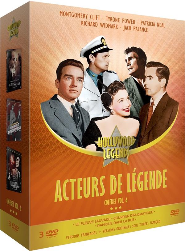Acteurs de légende Vol. 6 : Le Fleuve sauvage + Courrier diplomatique + Panique dans la rue [DVD] - flash vidéo