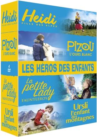 Aventure et nature en famille : Heidi, fille des Alpes + Pizou, l'ours blanc + Ursli, l'enfant des montagnes + La Petite Lady Fauntleroy [DVD] - flash vidéo