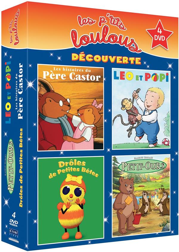 P'tits Loulous Découverte : Léo et Popi + Drôles de petites bêtes + Petit-Ours + Père Castor [DVD] - flash vidéo