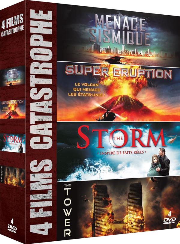 4 Films Catastrophe : Menace sismique + Super Eruption + The Storm + The Tower [DVD]