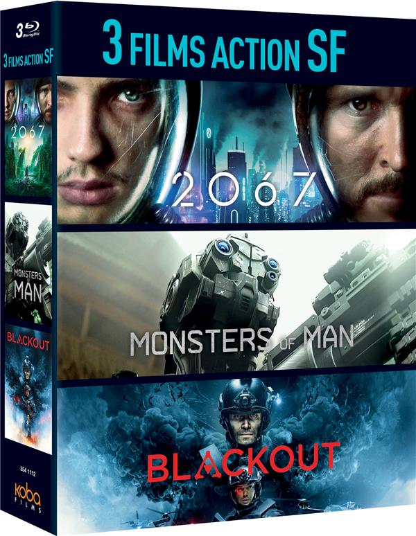 3 films action SF : 2067 + Monsters of Man + Blackout [Blu-ray] - flash vidéo