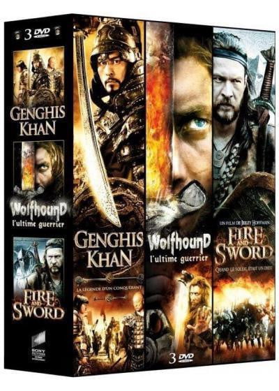 flashvideofilm - 3 films épiques - Vol. 2 : Genghis Khan + Wolfhound + Fire and Sword - DVD - coffret DVD