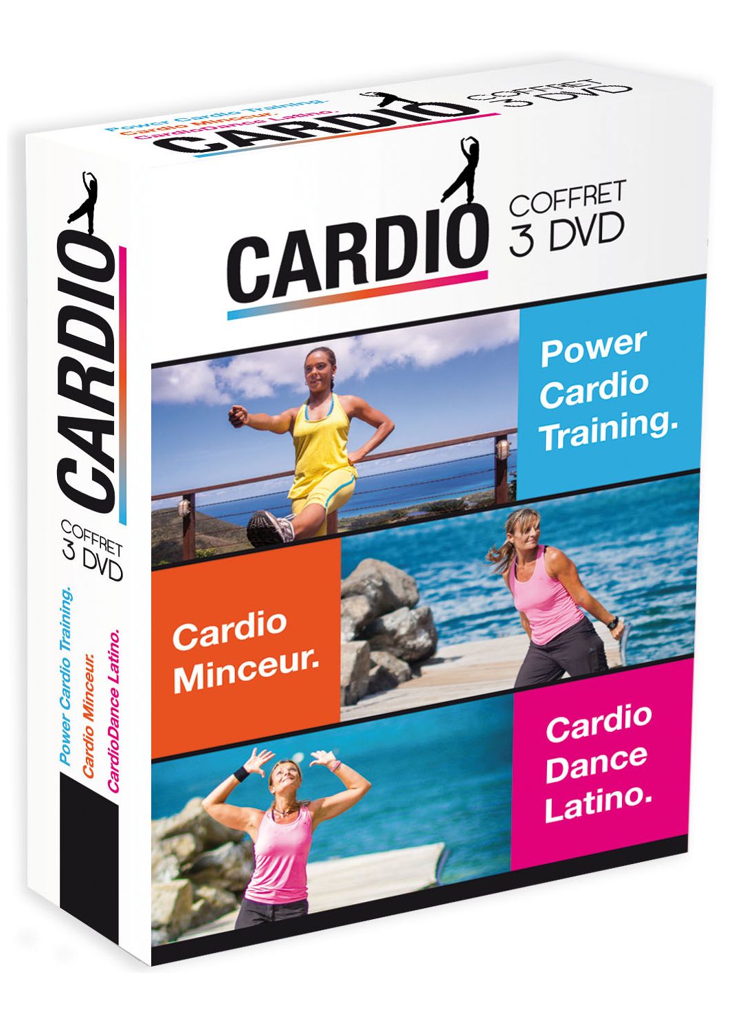 Coffret Cardio : Power Cardio Training Cardio Minceur Cardio Dance Latino [DVD] - flash vidéo