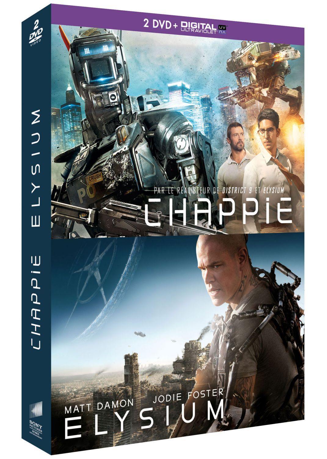 Coffret Blomkamp : Chappie Elysium [DVD] - flash vidéo