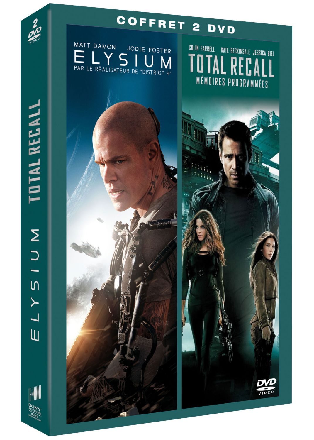 Coffret SF : Elysium  - Total Recall - Mémoires Programmées [DVD]